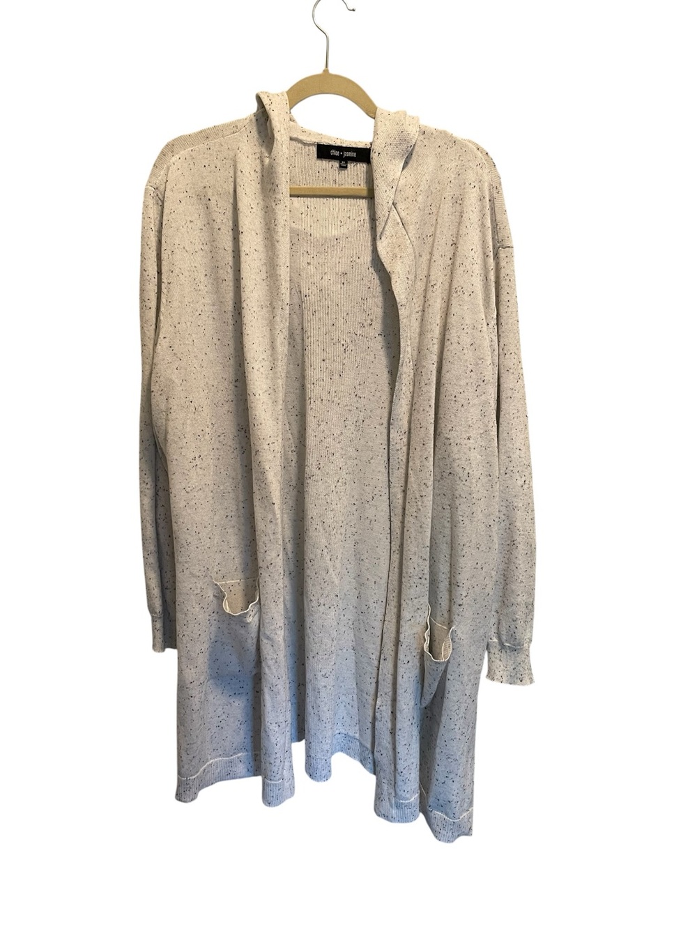 Chloe & jasmine 3X speckled hooded cardigan